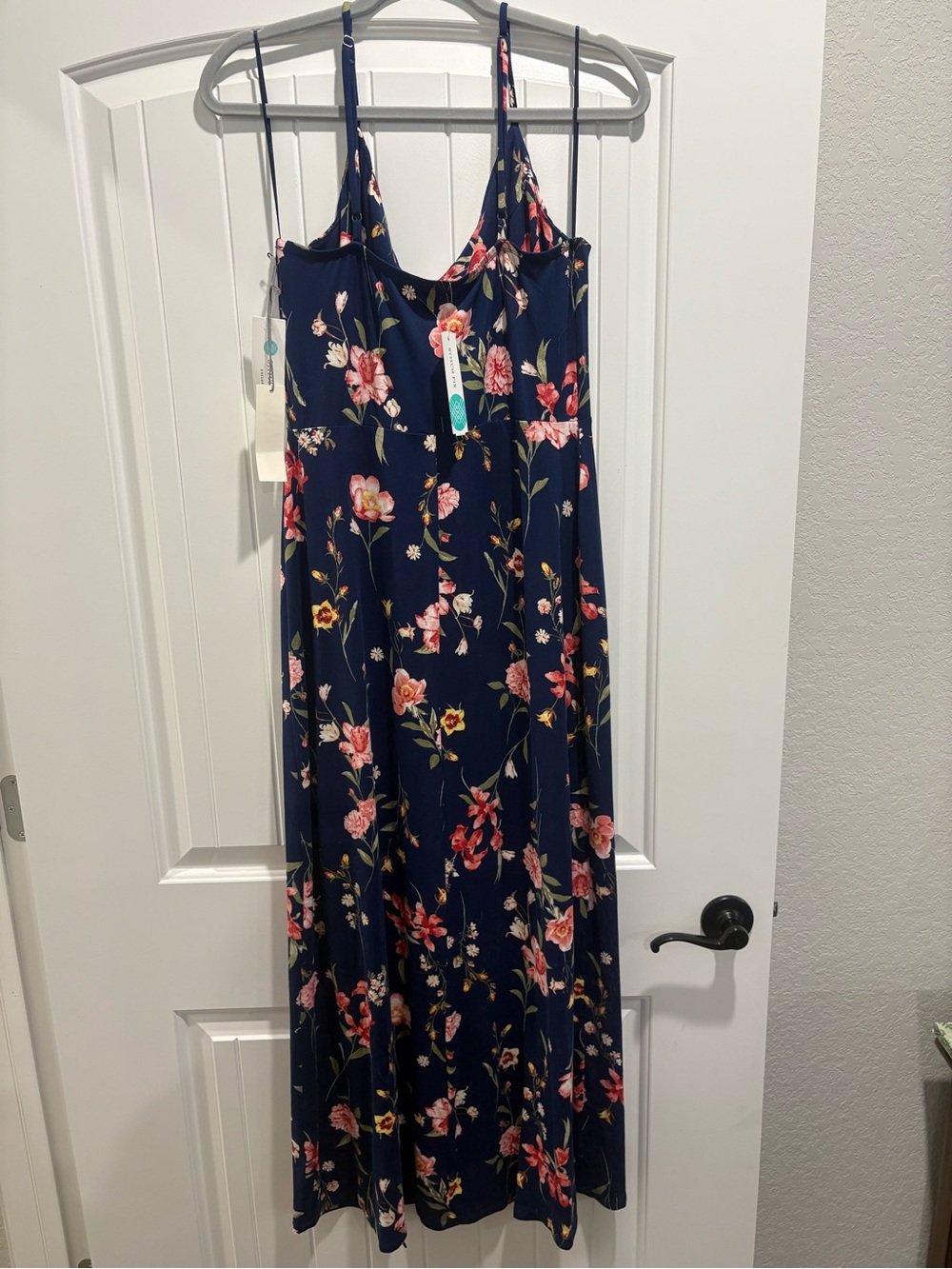 NWT Nine Britton Kellie Floral Maxi Dress Navy L - Picture 4 of 8